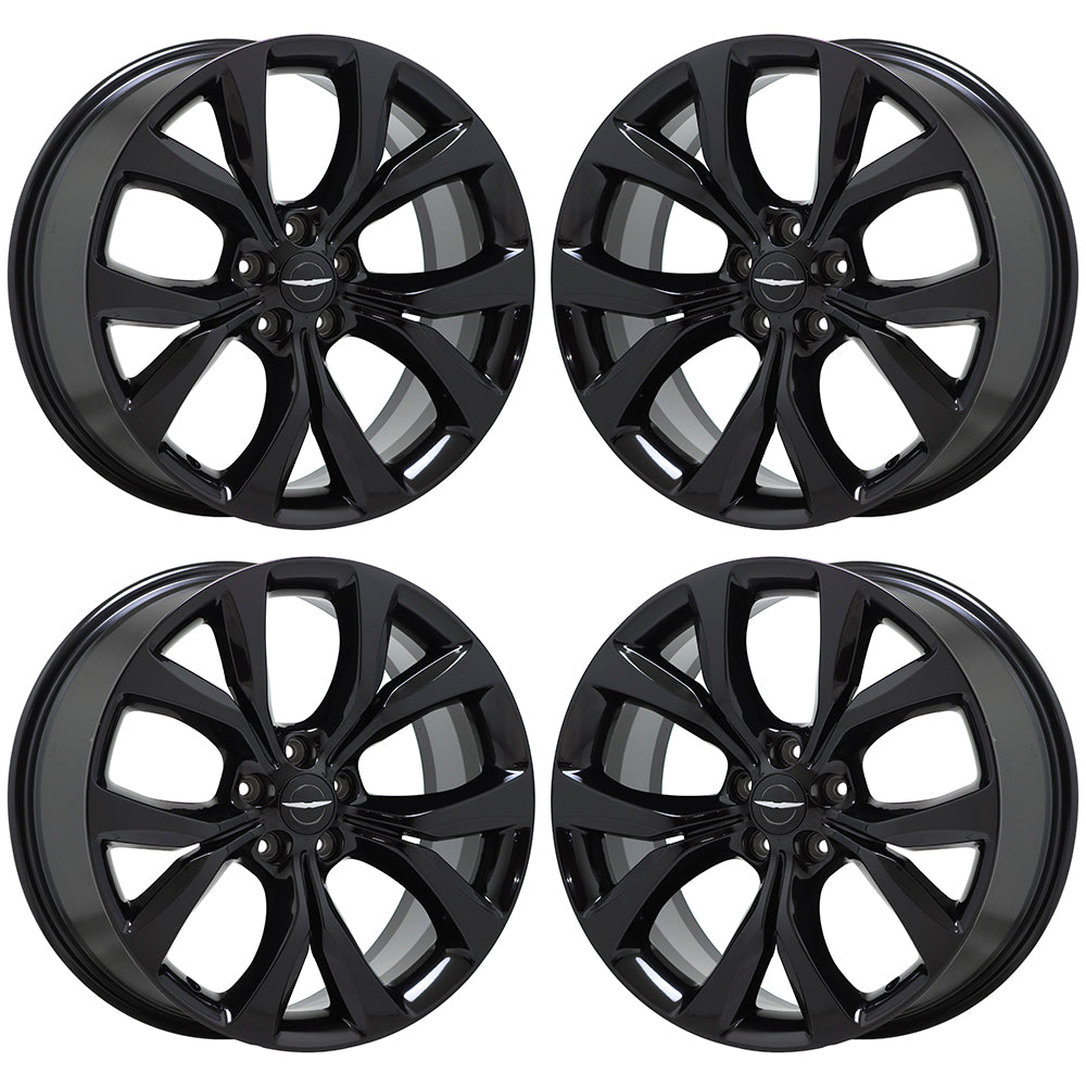 19" Chrysler 200 Gloss Black wheels rims Factory OEM set 2515 EXCHANGE