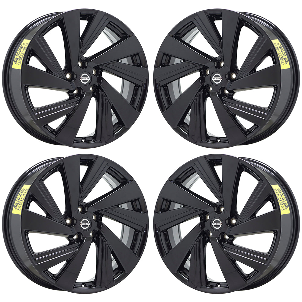20" Nissan Murano Gloss Black wheels rim Factory 2016-2019 set 62707 EXCHANGE
