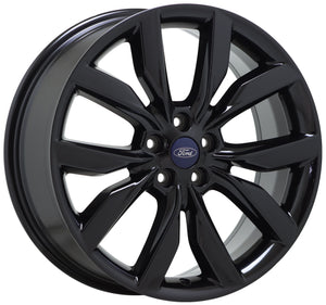 19" Ford Escape black wheels rims Factory OEM 2017-2019 set 4 10112