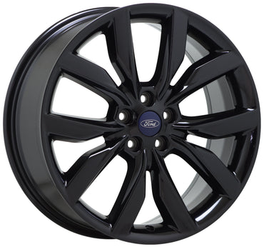 19" Ford Escape Gloss Black wheels rims Factory OEM 2017-2019 set 10112