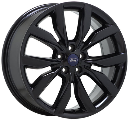 19" Ford Escape Gloss Black wheels rims Factory OEM 2017-2019 set 10112 EXCHANGE