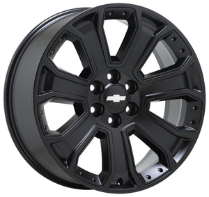 22" Escalade Silverado SIerra Satin Black wheels rims OEM CK162 5661