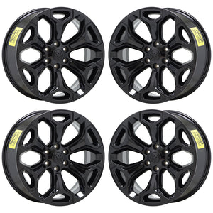 22" Dodge Ram 1500 Truck Gloss Black wheels rims Factory OEM set 4 2685 2727