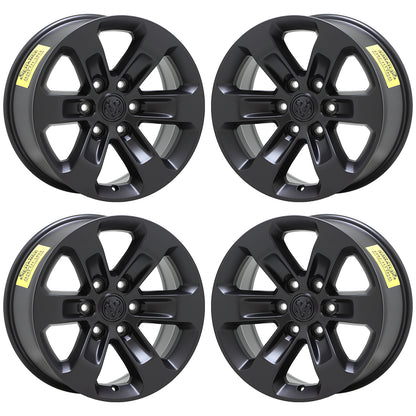 18" Dodge Ram 1500 Truck Satin Black wheels rims Factory OEM set 4 2672 EXCHANGE