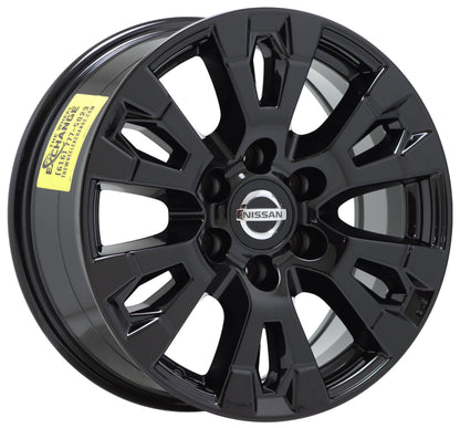 18" Nissan Titan Truck Gloss Black wheels rims Factory OEM set 4 62726 EXCHANGE