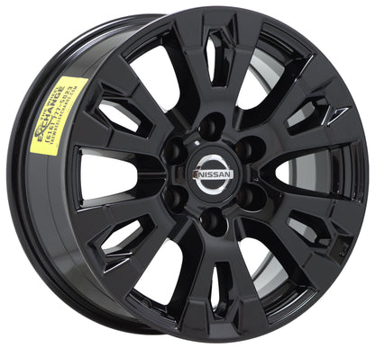 18" Nissan Titan Truck Gloss Black wheels rims Factory OEM set 4 62751 EXCHANGE