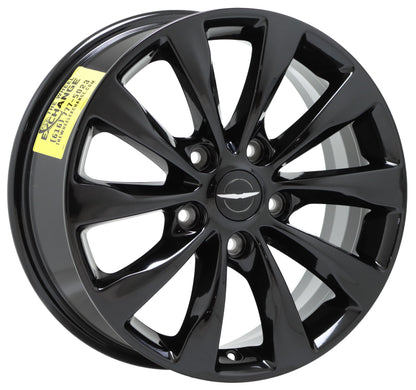 17" Chrysler Pacifica Gloss Black wheels rims Factory OEM set 2591