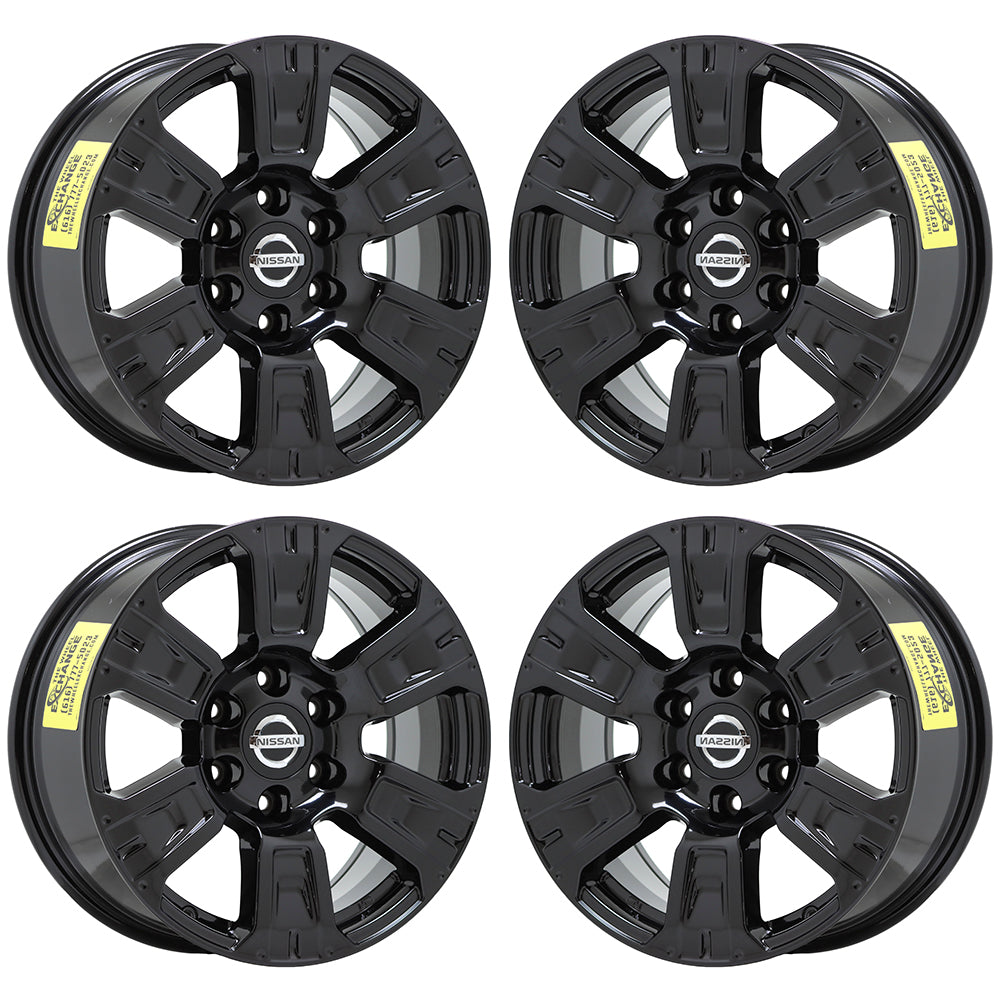 18" Nissan Titan Truck Gloss Black wheels rims Factory OEM set 4 62752 EXCHANGE