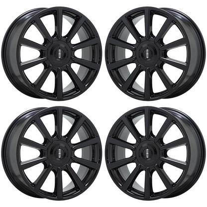 19" Lincoln Continental Gloss Black wheels rims Factory OEM set 10089