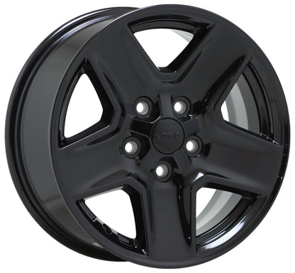 17" Jeep Wrangler Gladiator Gloss Black wheel rim Factory OEM single 9235