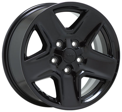 17" Jeep Gladiator Gloss Black wheels rims Factory OEM 9235 set 5 EXCHANGE