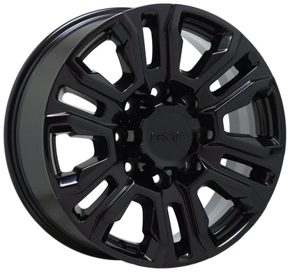 20" GMC Sierra Denali Silverado 2500 3500 Black Wheels Rims Factory OEM Set 5957