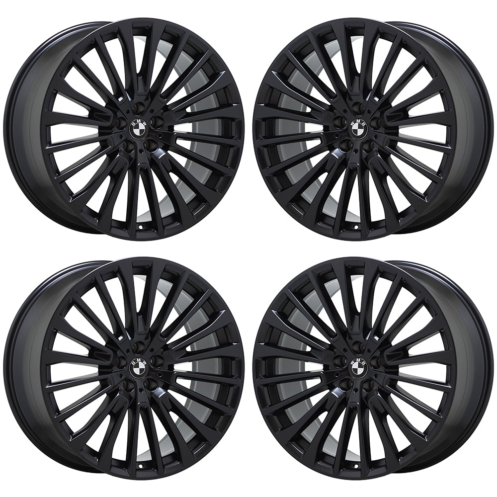 22x9.5 22x10.5 BMW X7 M50i PVD Satin Black wheels rims 86537 86542 EXCHANGE