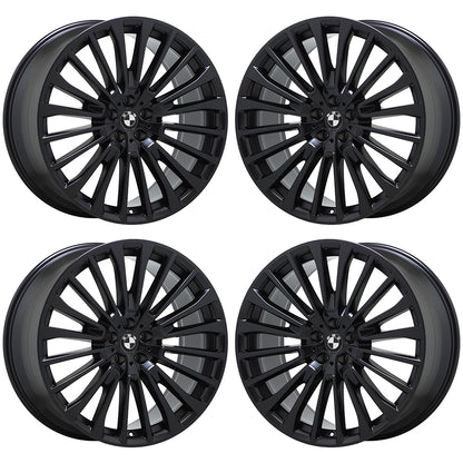 22x9.5 22x10.5 BMW X7 M50i PVD Satin Black wheels rims 86537 86542 EXCHANGE