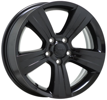 17" Jeep Compass Patriot Gloss Black wheels rims Factory OEM set 2380