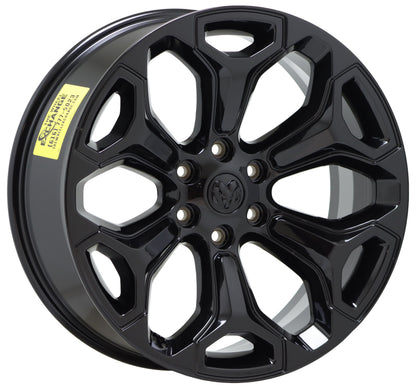 22" Dodge Ram 1500 Truck Gloss Black wheels rims Factory OEM 2685 2727 EXCHANGE