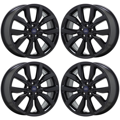 19" Ford Escape Gloss Black wheels rims Factory OEM 2017-2019 set 10112