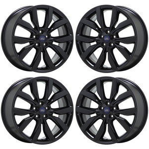 19" Ford Escape Gloss Black wheels rims Factory OEM 2017-2019 set 10112