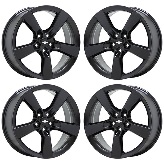 20x8 20x9 Camaro SS satin black wheels rims Factory OEM GM set 4 5443 5445
