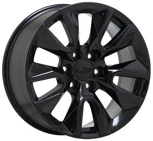 20" Chevrolet Silverado 1500 Black wheels rims Factory OEM 2019 2020 2021 5916