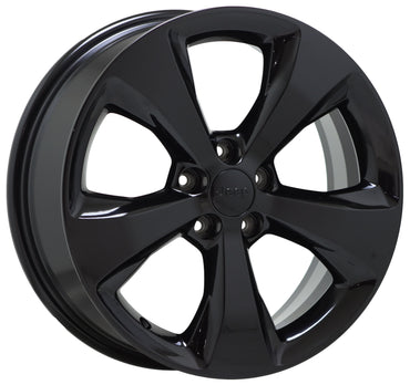 18" Jeep Cherokee Gloss Black wheels rims Factory OEM 2015-2023 set 9159