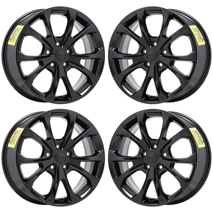 20" Jeep Grand Cherokee Summit Gloss Black wheels rims Factory OEM set 9212