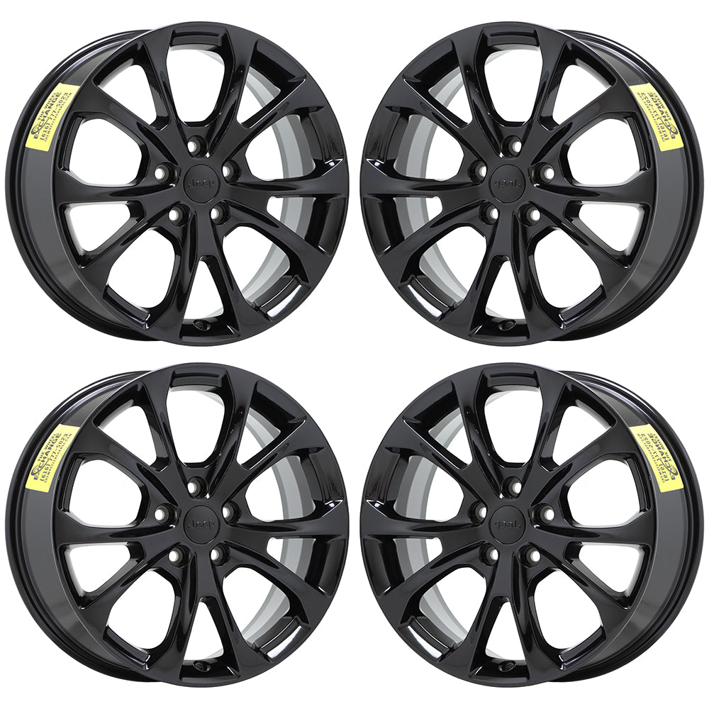 20" Jeep Grand Cherokee Summit Gloss Black wheels rims Factory OEM set 9212