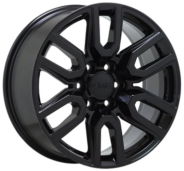 20" GMC Sierra Yukon 1500 Truck Gloss Black wheels rims Factory OEM GM set 5914