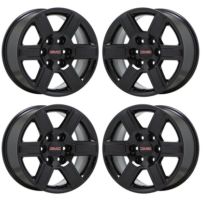 18" GMC Sierra Yukon 1500 Gloss Black wheels rims Factory OEM set 4 5645