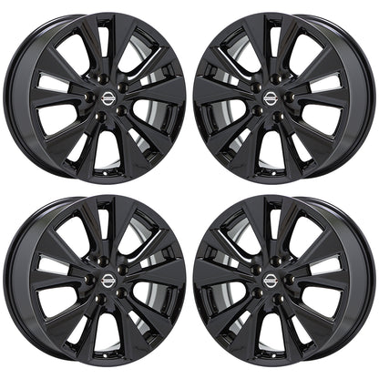 18" Nissan Murano Gloss Black wheels rims Factory OEM 2015-2020 set 4 62706