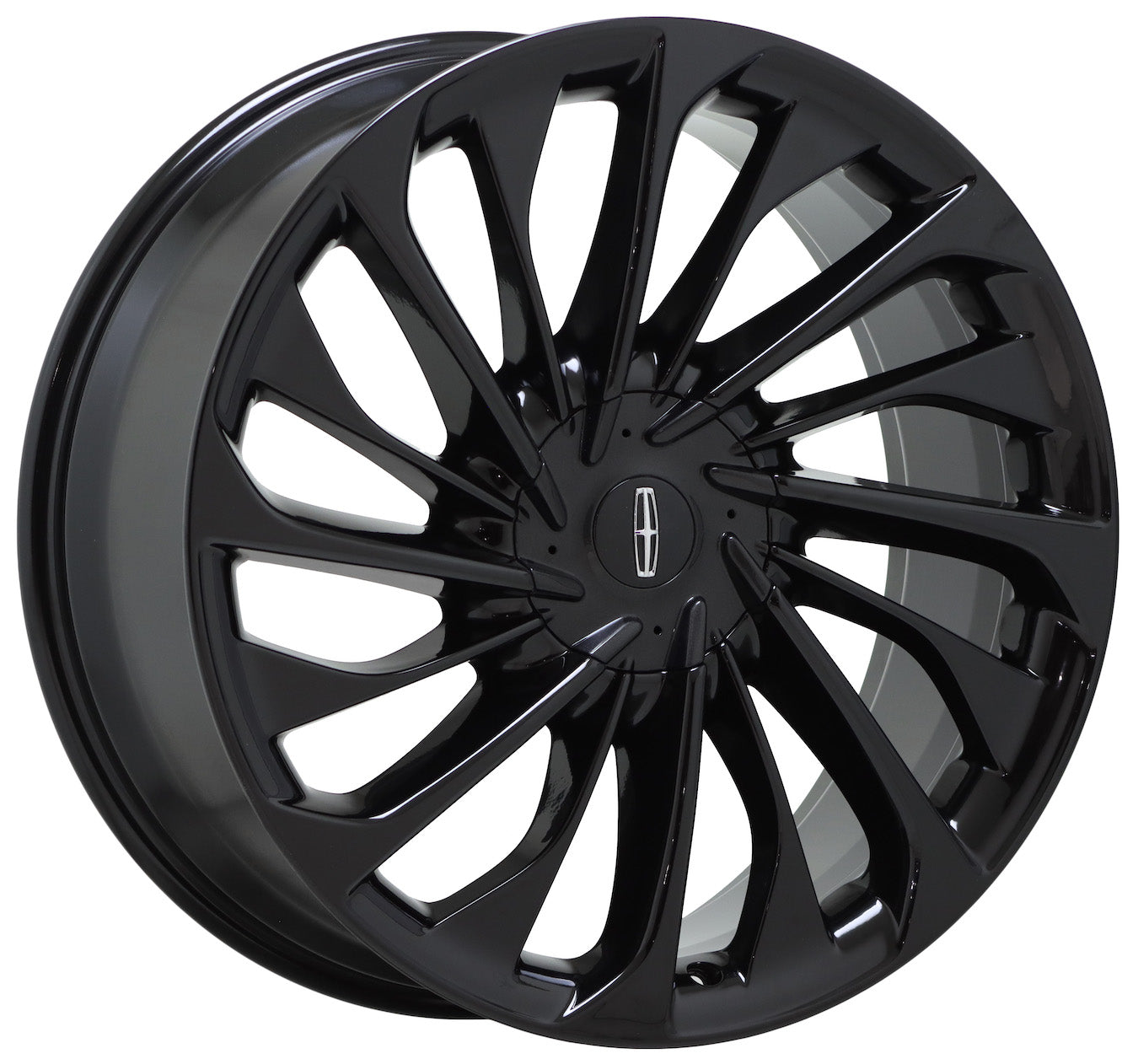22" Lincoln Aviator Gloss Black wheels rims Factory Genuine OEM set 10241