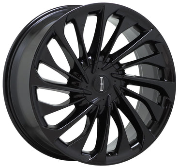 22" Lincoln Aviator Gloss Black wheels rims Factory Genuine OEM set 10241