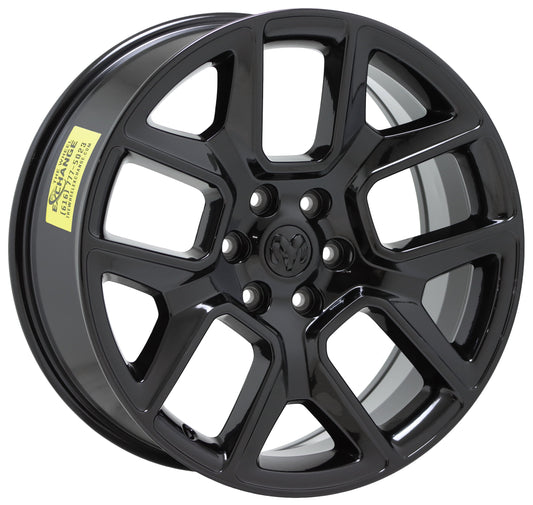22" Dodge Ram 1500 Gloss Black wheel rim Factory OEM 2019-2023 single 2684