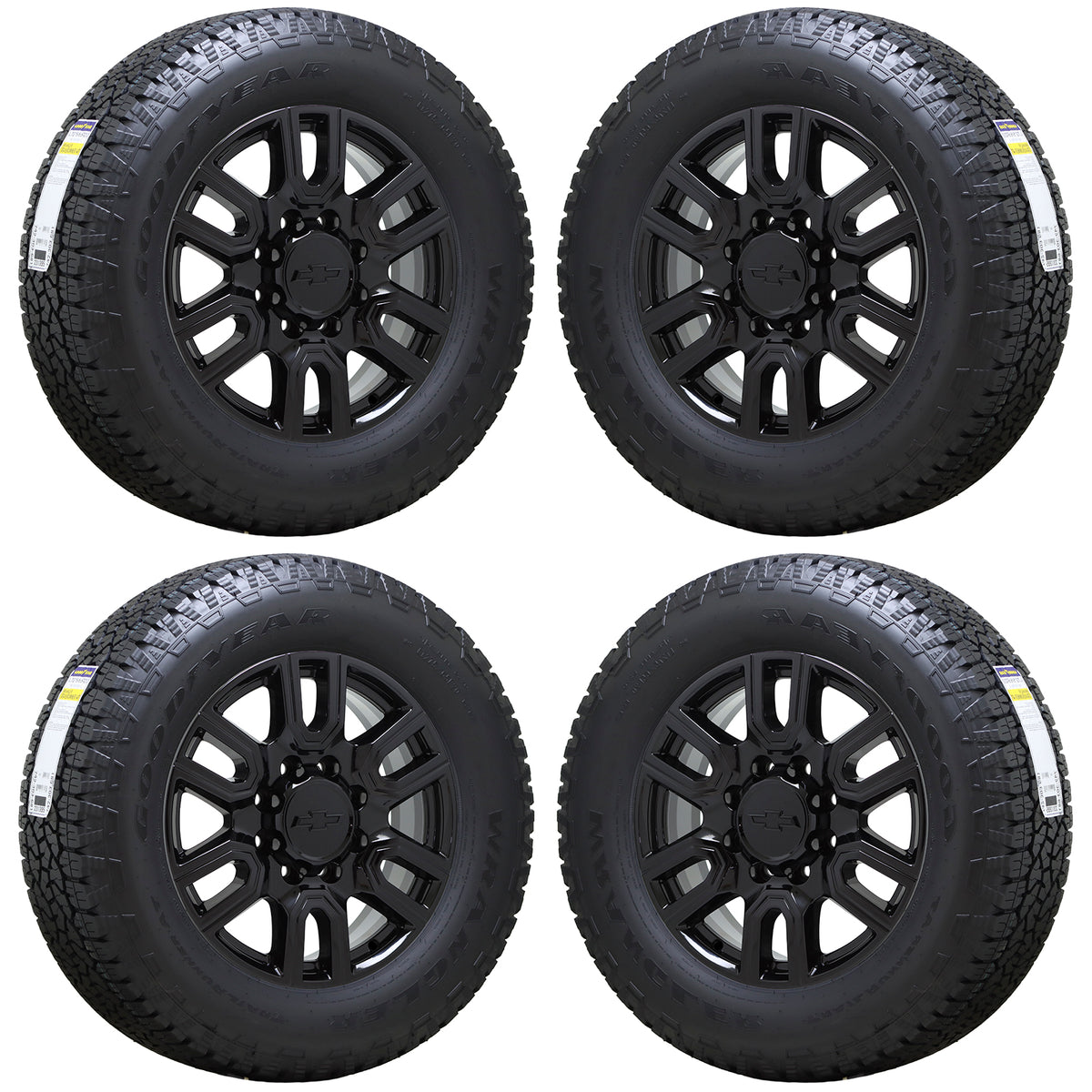 20" GMC Sierra Yukon 2500 3500 Truck Gloss Black wheels rims OEM set 5950
