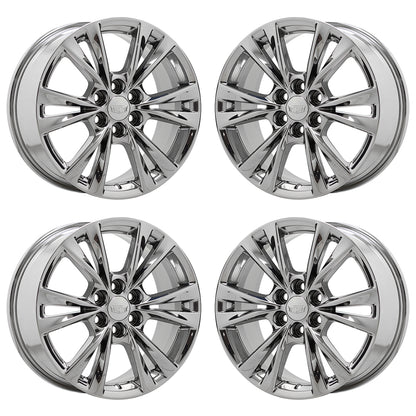 18" Cadillac XT5 XT6 SRX Bright Chrome wheels rims Factory OEM set 4844 4845