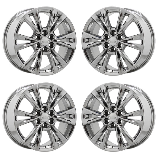 18" Cadillac XT5 XT6 SRX Bright Chrome wheels rims Factory OEM set 4844 4845