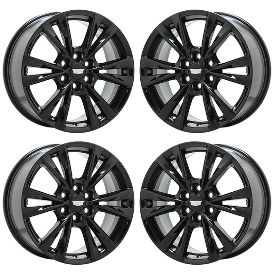 18" Cadillac XT5 XT6 SRX Gloss Black wheels rims Factory OEM set 4844 4845