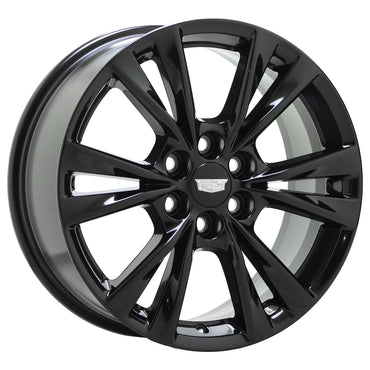 18" Cadillac XT5 XT6 SRX Gloss Black wheels rims Factory OEM set 4844 4845