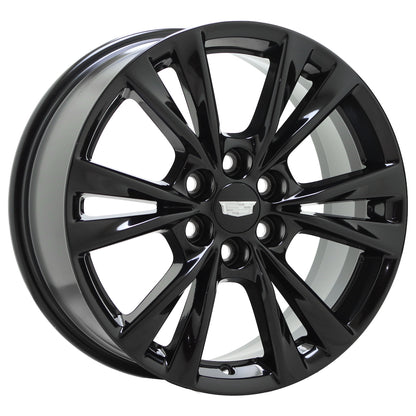 18" Cadillac XT5 XT6 SRX Gloss Black wheels rims Factory OEM set 4844 4845