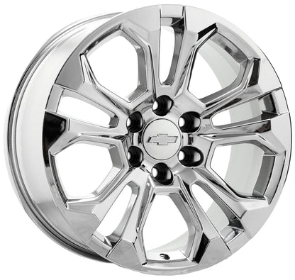 20" Chevrolet Silverado 1500 Bright Chrome wheels rims Factory OEM set 14090