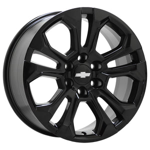 EXCHANGE 20" Chevrolet Silverado 1500 black wheels Factory OEM 2022-2024 Set 4