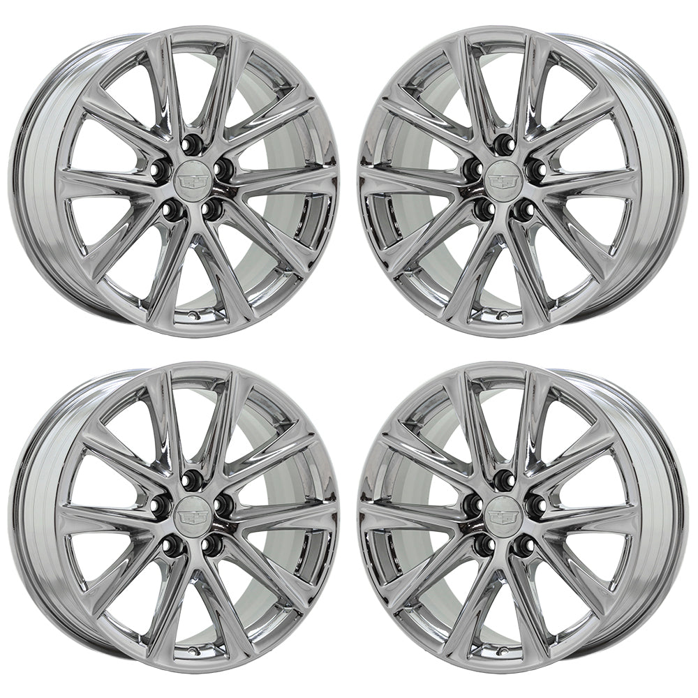 18" Cadillac CT4 Bright Chrome wheels rims Factory OEM set 4860 4858