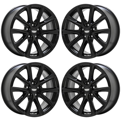 18" Cadillac CT4 Gloss Black wheels rims Factory OEM set 4860 4858