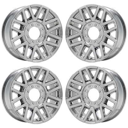 20" Ford F250 F350 SRW Chrome Bright wheels rims Factory OEM set 4 10104 10201