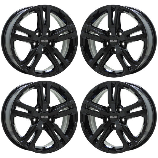 17" GMC Terrain Gloss Black wheels rims Factory OEM set 5833
