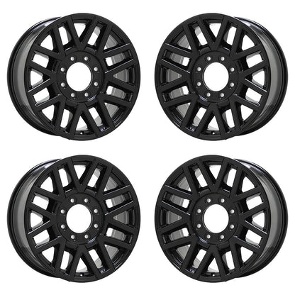 20" Ford F250 F350 SRW Gloss Black wheels rims Factory OEM set 4 10104 10201
