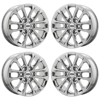 18" Ford F150 Bright Chrome Wheels Rims Factory OEM Original set 4 - 10169