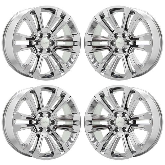 22" Sierra Yukon 1500 Escalade Bright Chrome wheels rims Factory OEM set 5822