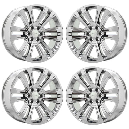 22" Sierra Yukon 1500 Escalade Bright Chrome wheels rims Factory OEM set 5822