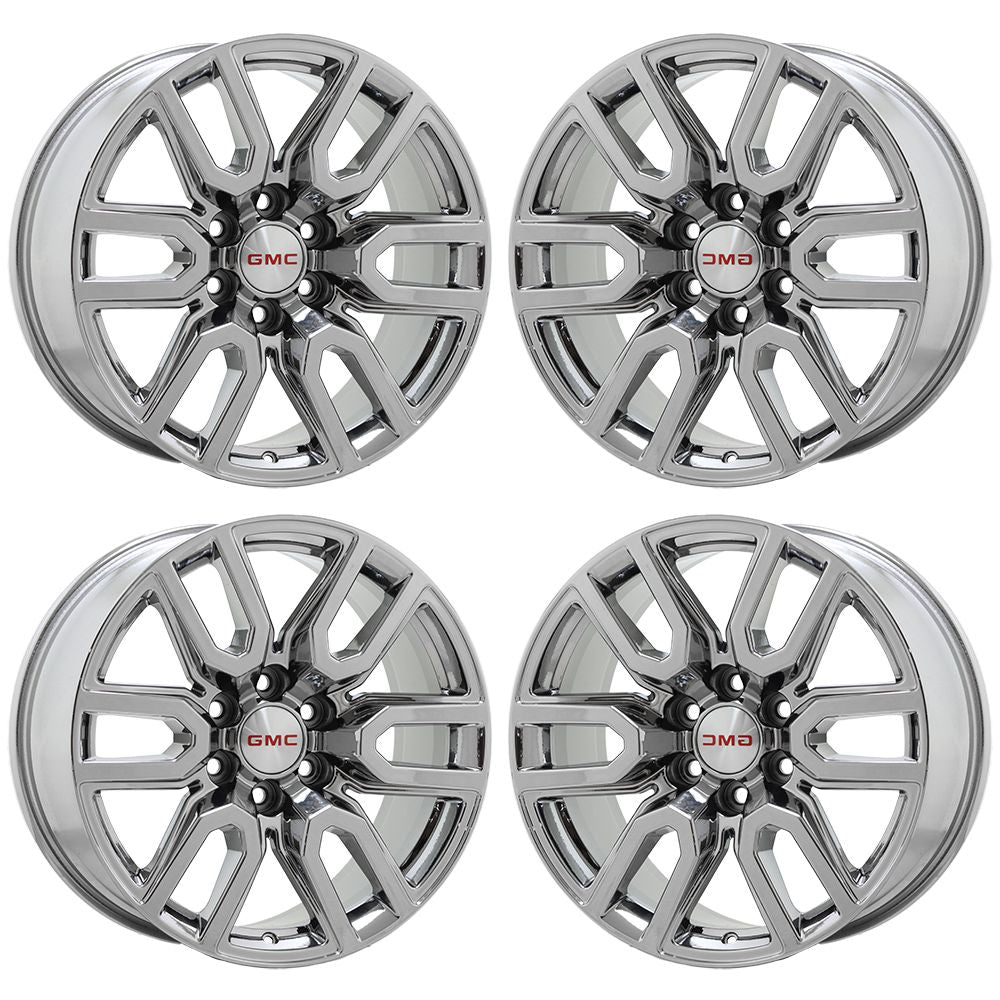 20" GMC Sierra Yukon 1500 Bright Chrome wheels rims Factory OEM GM set 5914
